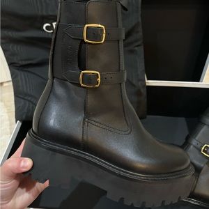Celine chunky ankle boots with buckles size 36